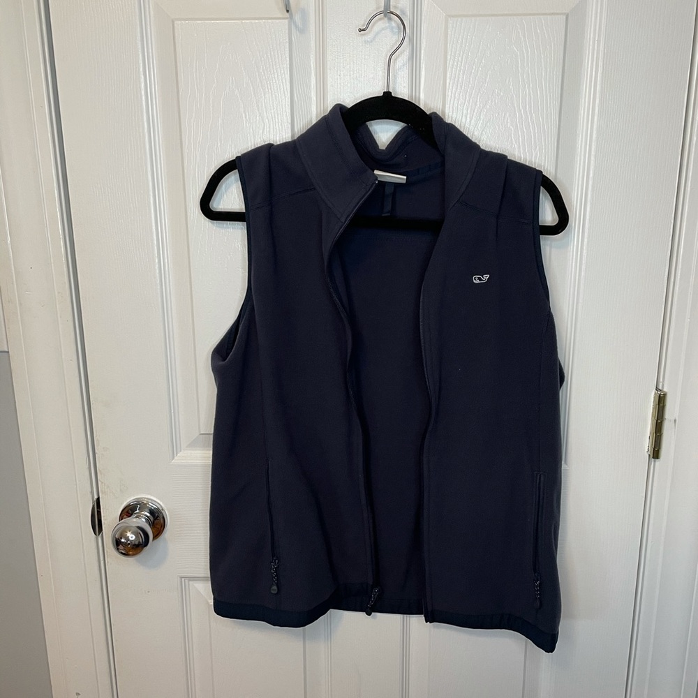 Navy Vineyard Vines Fleece Vest